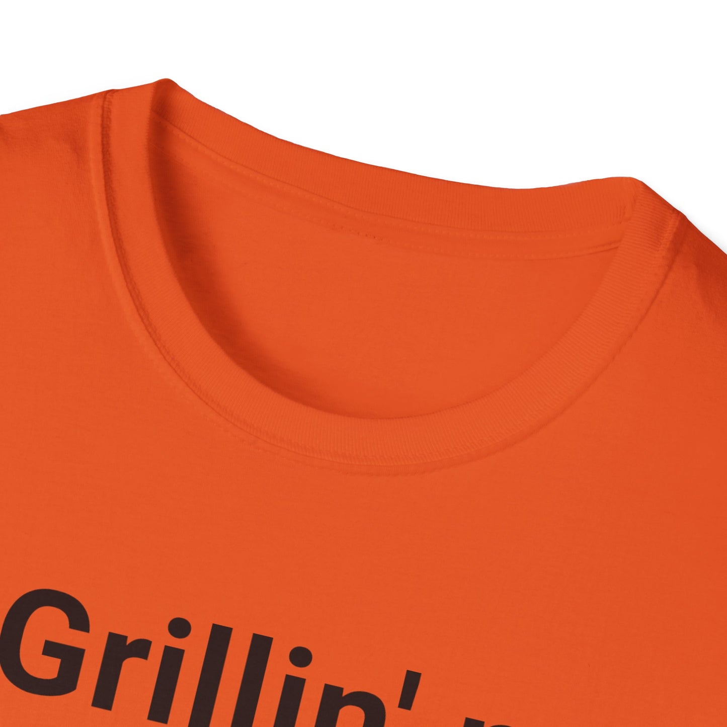 Grillin N Chillin Black Letter T Shirt Great Gift for Dad, Husband, and Men for Fathers day or any day.