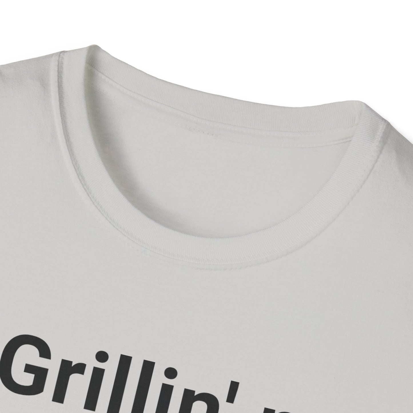 Grillin N Chillin Black Letter T Shirt Great Gift for Dad, Husband, and Men for Fathers day or any day.