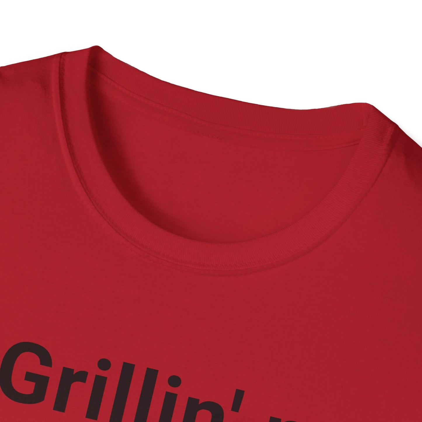 Grillin N Chillin Black Letter T Shirt Great Gift for Dad, Husband, and Men for Fathers day or any day.