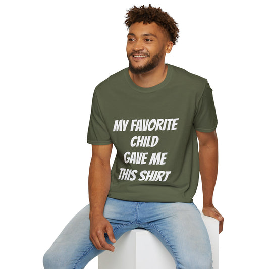 Favorite Child T Shirt Great Gift for Dad for Fathers Days, or any day.